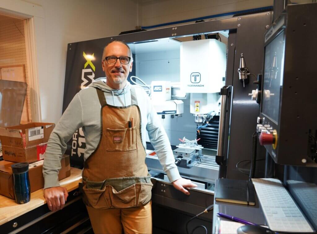 Founder and machinist Mark Schmick invested in tooling before launching his business.